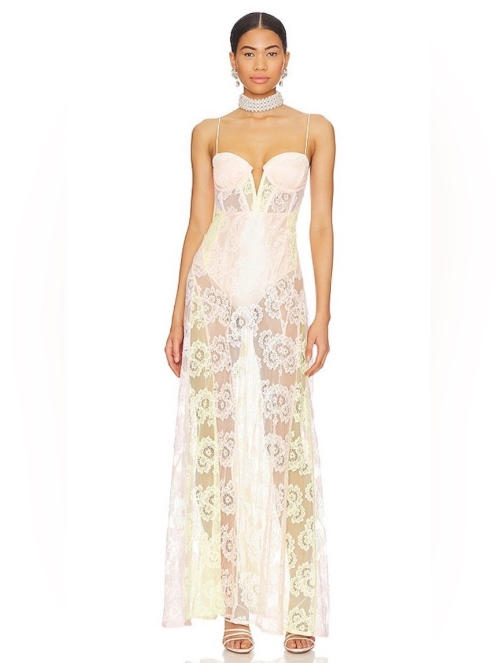 For Love and Lemons Blossom Floral Lace Maxi - Picture 3 of 6